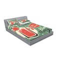 thumbnail image 2 of Ambesonne Retro Fitted Sheet & Pillow Sham Set, Nostalgic Bar Poster, Queen, Green Red, 2 of 2