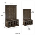 thumbnail image 3 of Knox County Entryway Bench with Hall Tree, Brown Oak, 3 of 9