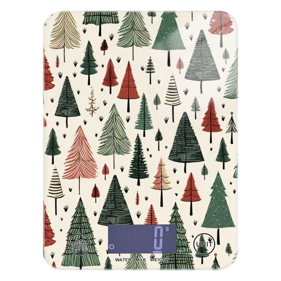 Christmas Trees Food Scale Digital Kitchen Scale Waterproof Grams Ounces lbs for Weight Loss
