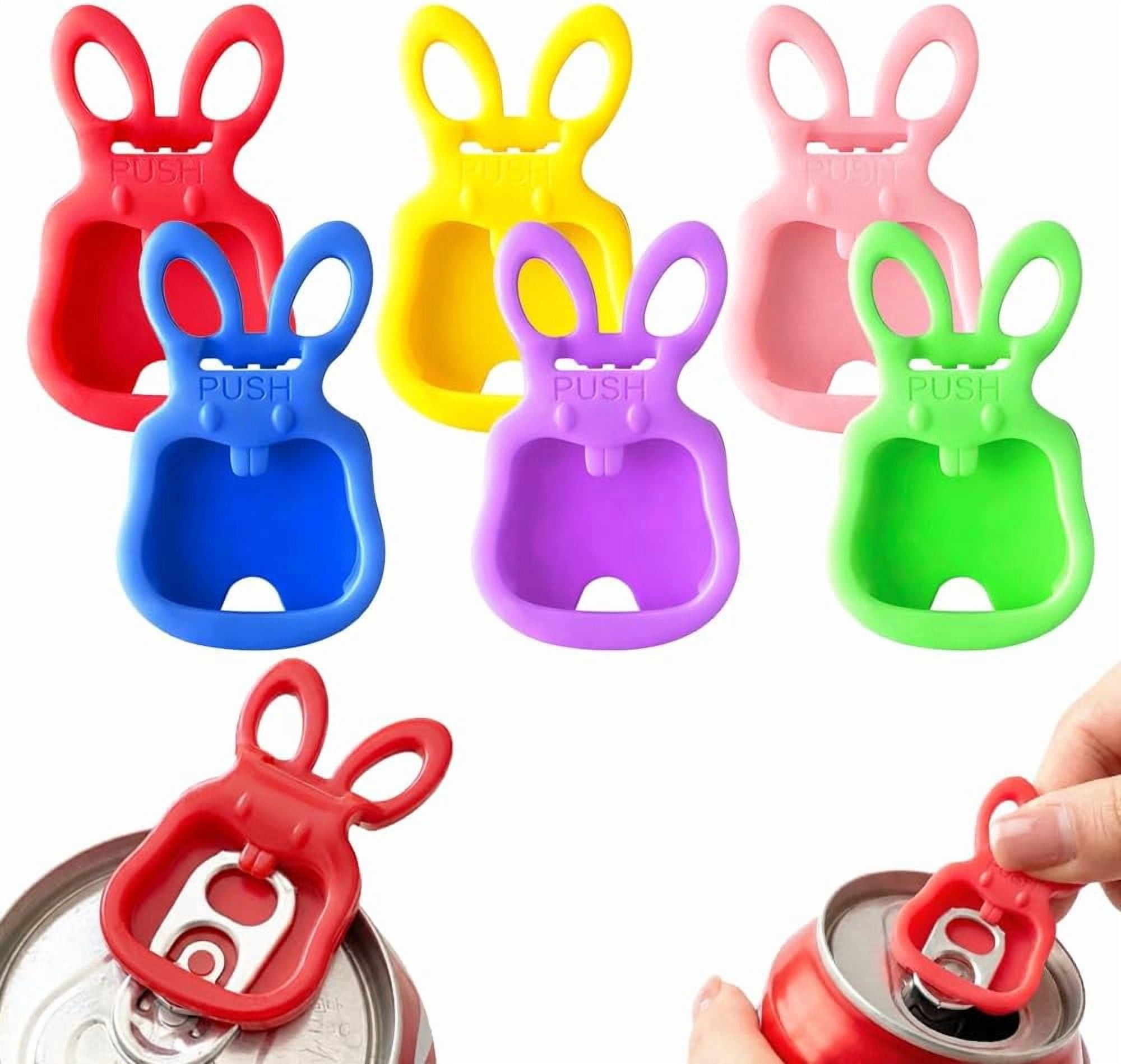 Colorful Can Tab Openers & Leak-Proof Drink Covers, 2026 New Cute One-Hand Soda Can Opener and Reusable Protector Caps for Coke, Beer, Soda, Aluminum Cans for Party, BBQ, Camping (24PCS)