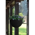 Keter Resin Rattan Set of 2 Round Hanging Planter Baskets for Indoor