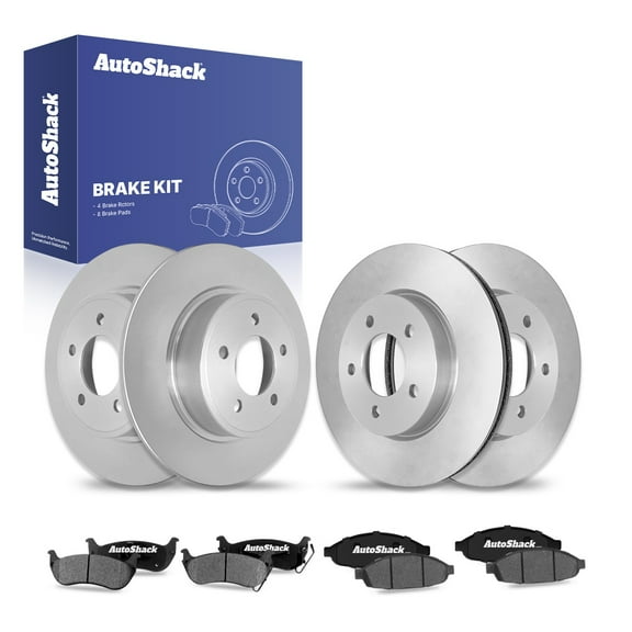 AutoShack Front & Rear Brake Rotors Ceramic Brake Pads | Replacement For 2004-2008 Chrysler Pacifica 3.5L 3.8L 4.0L V6 AWD FWD | 12-PC Brake Kit