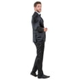 thumbnail image 2 of Tazzio Skinny Fit Shiny Satin Tuxedo 3 Piece Suit Set with Bowtie, 2 of 4