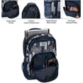thumbnail image 4 of Reinforced and Water Resistant Padded Laptop School Backpack (Grey Pixel Stripe), 4 of 5