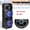 Black Dual 4-in Woofer, variant on Portable Wireless Party Speaker with Triple 8" Subwoofers, Heavy Bass PA System, Karaoke Machine with FM Microphone, Rechargeable Stereo Sound