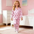 thumbnail image 3 of Teen Boys Pajama Sets Valentines Day Pjs Long Sleeve Bow Button Down Sleepwear Girl Pajamas Size 12-13 Years, 3 of 4
