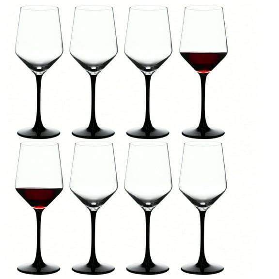 8pcs, 17Oz Red/White Wine Glasses Set, Long Stemmed Crystal Clear Glasses, Lead-Free Goblet, Perfect For Home Wedding Party Christmas,Christmas Gifts,Merry Christmas