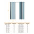 thumbnail image 6 of Fsddascl Teal Blue Stripe Blackout Curtains for Bedroom/Living Room, Thermal Insulated Kitchen Curtains, Ombre Geometric Aqua Vertical Striped Grommet Darkening Window Treatment Drapes 27.5"x39"x2, 6 of 6