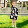 thumbnail image 5 of Girls' long-sleeved dress Cute Rabbit Heart Shape Girls' A-line dress with ribbed cuffs Soft and comfortable, 5 of 6