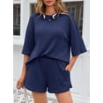 thumbnail image 2 of Conjunto de pijama Tankaneo para mujer con pantalones cortos de cintura elástica, 2 of 5