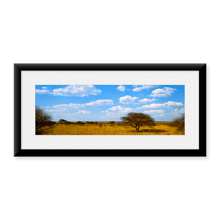 Framed Art Print, Landscape view of arid savannah in the dry season by Panoramic Images, 25-7/8" x 9-7/8"