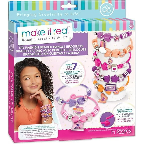 MAKE IT REAL DIY FASHION BEADED BANGLE BRACELETS