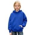 thumbnail image 4 of Linfrsh Girls Sequin Angel Wings Hoodies Trendy Long Sleeve Hooded Baggy Drawstring Sweat Fashion Casual Pullovers With Pockets(Blue,12-13 Years), 4 of 8