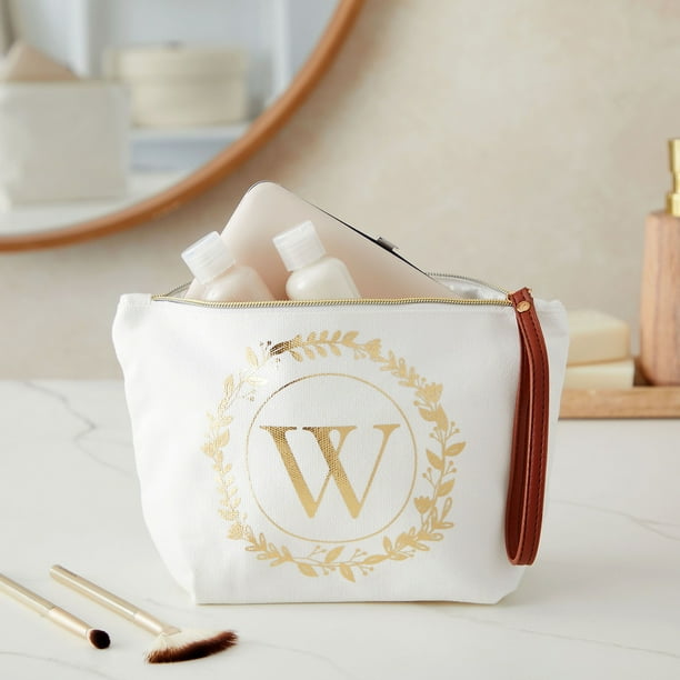 Personalised canvas makeup bag hotsell