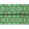 thumbnail image 1 of Ahgly Company Machine Washable Indoor Rectangle Abstract Turquoise Blue Modern Area Rugs, 8' x 12', 1 of 4