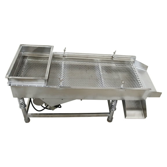 Linear Vibrating Screen Straight Vibrating Sieve Screen Shaker Electric Linear Sifter Machine with 7mm Screen 110V