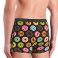 thumbnail image 4 of Men's Boxer Briefs, Colourful Donut Print Soft Comfy Mens Underwear Boxer Briefs Breathable With Widen Waist, 4 of 7