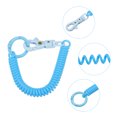 thumbnail image 4 of Uxcell Retractable Coil Springs Keychain with Plastic Lobster Clasp Keyring for Keys Wallet, Light Blue 3 Pack, 4 of 6