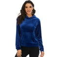 thumbnail image 5 of LELINTA Womens Casual Loose Tracksuit Long Sleeve Tops Ladies Active Fitness Sweatsuit Workout Athlestic Sport Suit Jogging Suit Womens Activewear Top, Blue (Only Top), 5 of 7