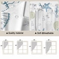 thumbnail image 3 of Coastal Blue Kitchen Window Curtains, Swag Curtains Valance for Bedroom Living Room Bathroom, Ocean Coral Starfish Jellyfish Seahorse Rod Pocket Window Treatment Curtain Block Drapes 2 Panels 28"x36", 3 of 9