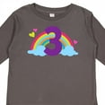 thumbnail image 4 of Inktastic 3rd Birthday Rainbow Number 3 Girls Long Sleeve Toddler T-Shirt, 4 of 5