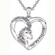 thumbnail image 1 of Kids Girls Heart Shaped Crystal Magic Unicorn Pendant Necklace Jewellery Gift---Product code 59894 black, 1 of 4