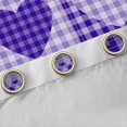 thumbnail image 4 of Feelyou Plaid Love Heart Curtains Pack of 2 (42x84 Each), Modern Fashion Patchwork Curtains Blackout, Purple Check Buffalo Bedroom Curtains, Curtains and Drapes Decor, 4 of 6