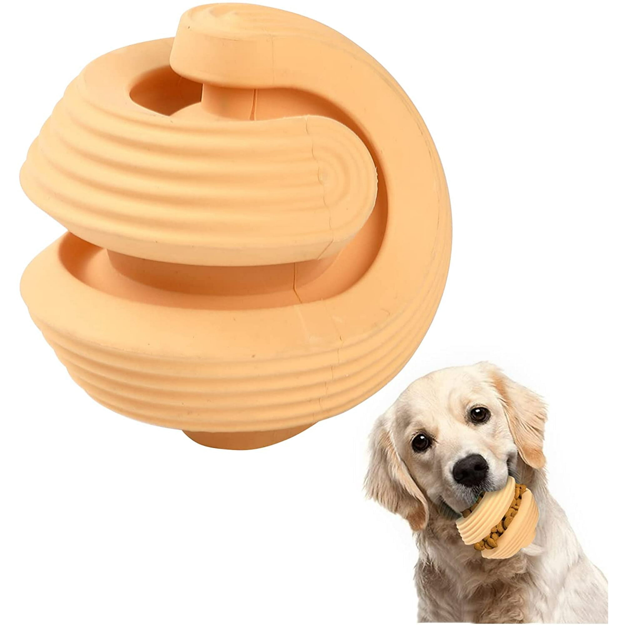 Dog Toys for Aggressive Chewers Dog Chew Toy with Tough Natural Rubber Special Rubber Ball Design Dog Puzzle Toys for Medium and Large Dogs Make IQ