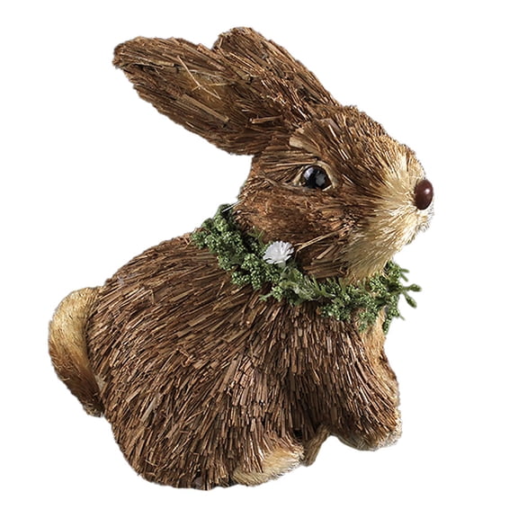 ETEREAUTY 1Pc Coffee Color Emulation Rabbit Desktop Decoration Lifelike Table Ornament for Home