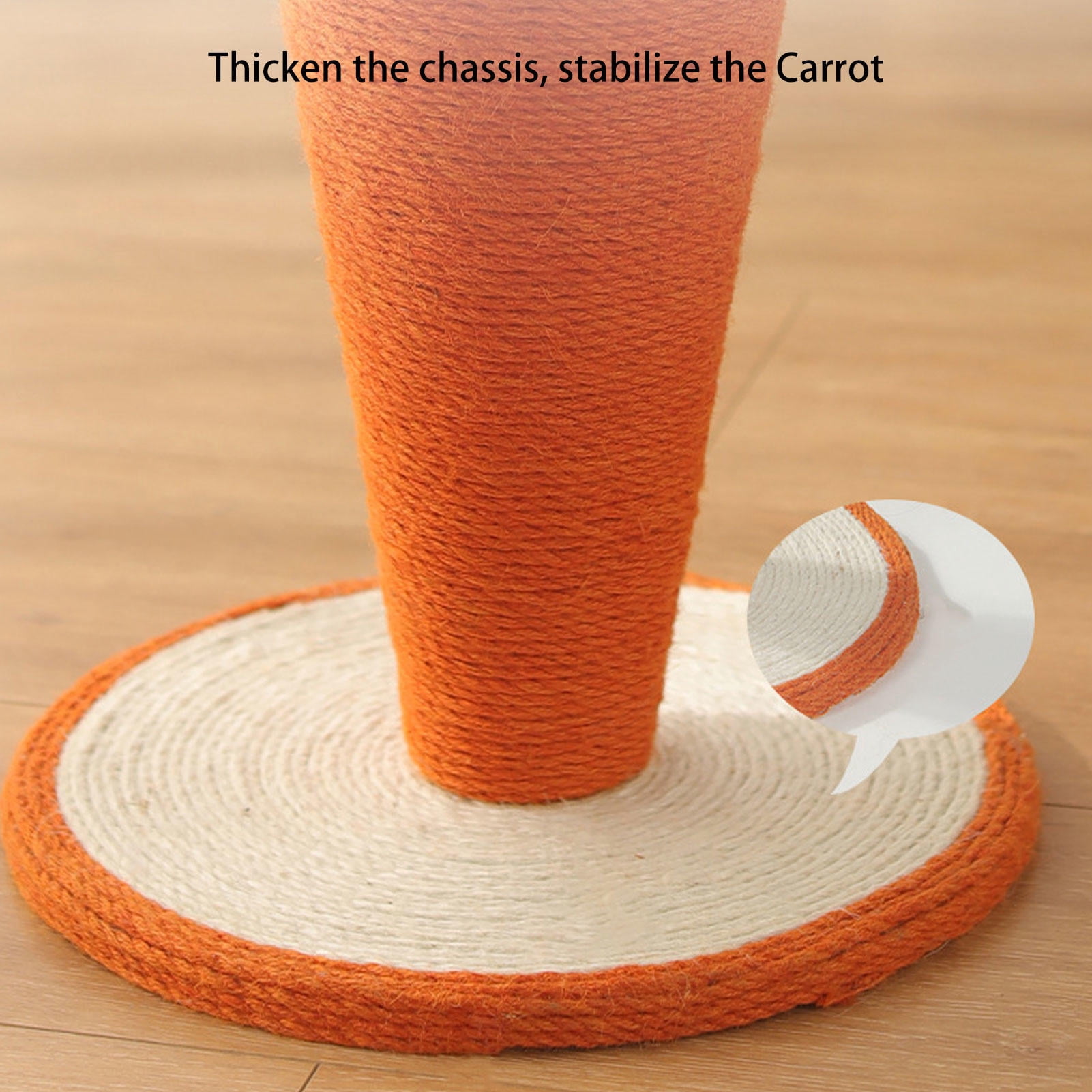 BIMZUC Cat Scratching Post Carrot Sisal Vertical Climbing Frame for Indoor Cats Kitty Training Board Claw Scratcher Interactive Toy 10.63 inches / 27 cm