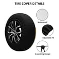 thumbnail image 2 of Naloa White Polka Dot Sunflower PVC Leather Spare Tire Wheel Cover for Car Truck SUV Camper Trailer Universal Fit many size15 inch, 2 of 6