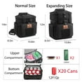 thumbnail image 3 of Holuxer Tactical Lunch Bags, Large Expandable Insulated Lunch Box, Durable Waterproof Leakproof Cooler Bag for Adults/Men/Women/Work Outdoor Beach Trips, 20 Cans/16 L, Black, 3 of 8