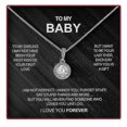 thumbnail image 3 of Sterling Silver Necklace With Real Rose To My Baby Christmas Birthday Gift, 3 of 5