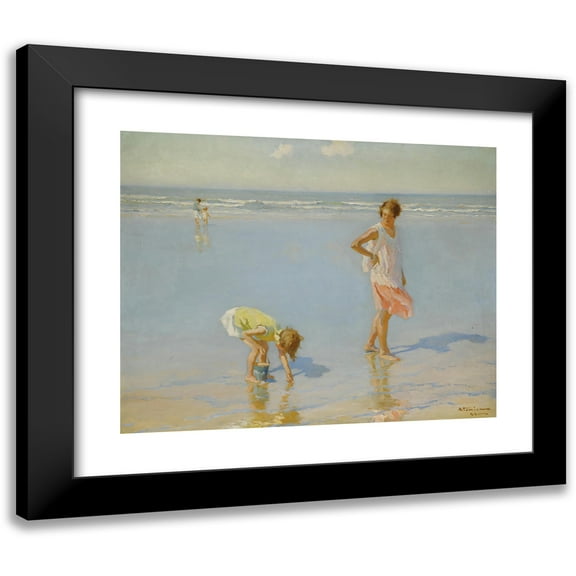 Charles Atamian 14x12 Black Modern Framed Museum Art Print Titled - On White Sands