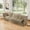 Camel, variant on Slipcovered Sofa Couch, Modern 3 Seater Sofa with Suppleness Armrests,Deep Seat Sofa with Soft Multiple Big Pillows, Comfy Couch for Living Room, Apartment,Cream Corduroy Fabric