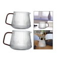 thumbnail image 1 of 2 Transparentes Café con Asa de Gran Capacidad para El Hogar, Cafetería, Oficina. perfecl Hervidor de café, 1 of 3