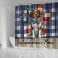 thumbnail image 4 of Patriotic Brittany Spaniel 4th of July Independence Paws Shower Curtain Brittany Dog Lover Gifts Idea Waterproof Bathroom Bathtub Curtain - 02010, 4 of 5