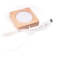 thumbnail image 1 of Lamp Base Night Light Square Wood Led With Usb Plug Crafts Illumination, 1 of 12