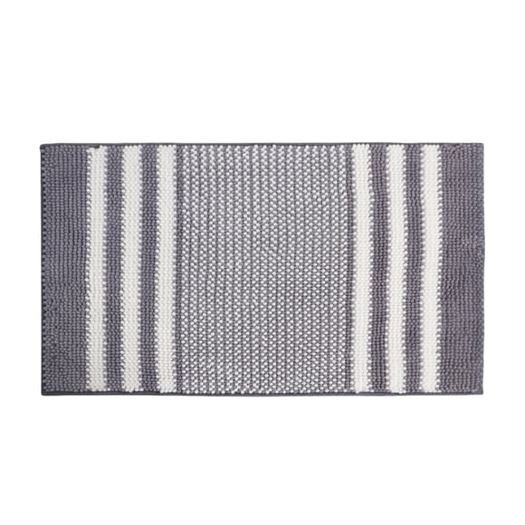Wosthever Alfombra de la colección Classic - Absorción rápida y fuerte Textura Absorbente artesanal exquisito Juegos de accesorios de baño Gris oscuro