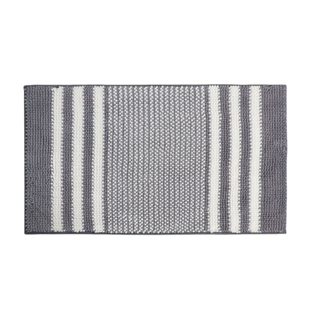 Alfombra de baño Advancent colección Parte inferior de pegamento caliente textura agarre fuerte Gris