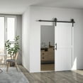 thumbnail image 2 of HOMCOM 36"x84"Sliding Barn Door with Hardware Kit, Waterproof, White, 2 of 10