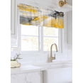 thumbnail image 3 of Valances for Windows Abstract Stitching Rod Pocket Cafe Window Treatments Valance Curtains for Kitchen Bathroom Laundry Basement Windows 60"x14", 3 of 9