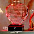thumbnail image 4 of Recuerdo con forma de corazón de cristal, regalo de YWHL para novia con base LED, 4 of 9