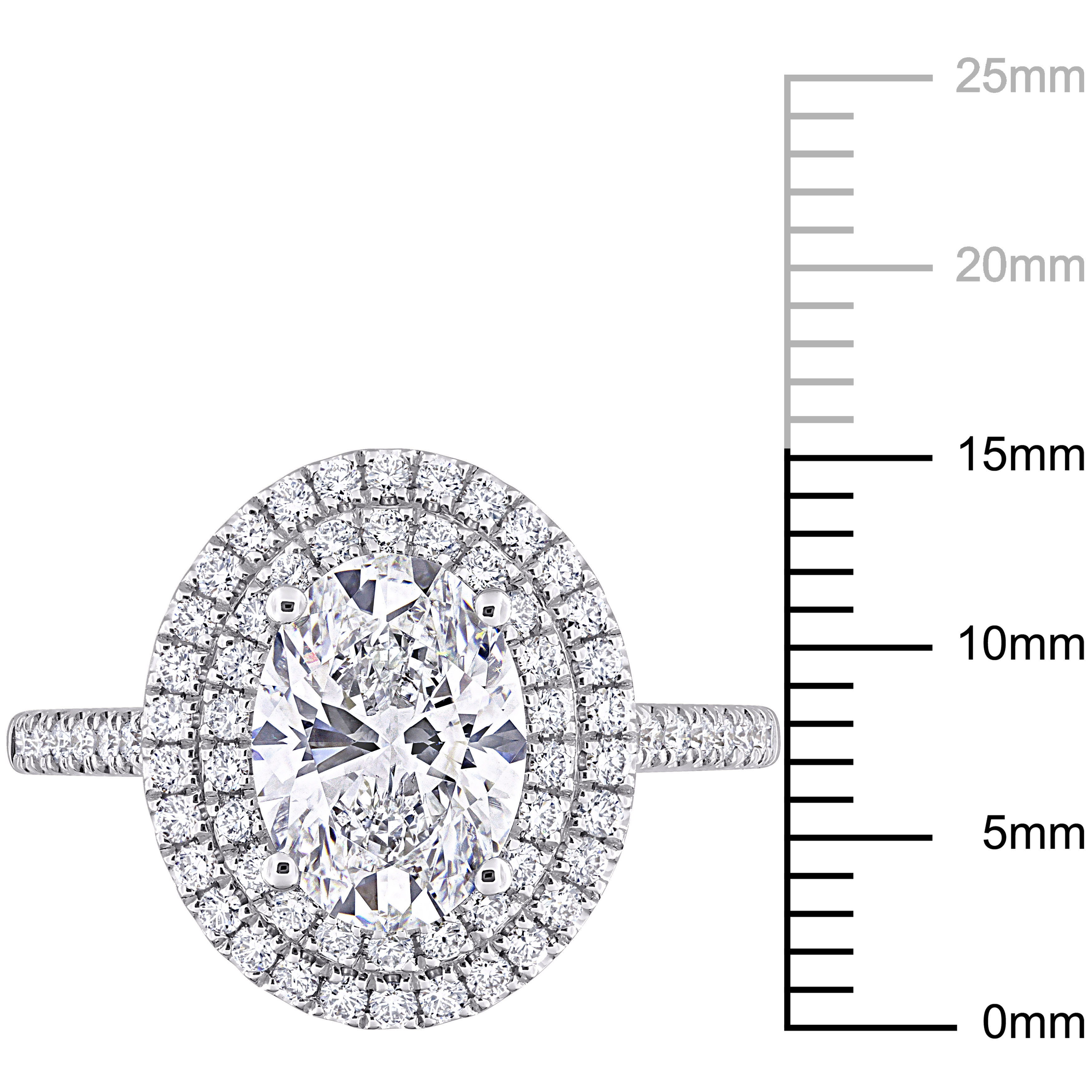 Created Forever Women's 2 1/2 CT Lab Created Diamond 14K White Gold Engagement Ring (G-H, VS1-VS2)