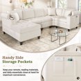 thumbnail image 4 of Harper & Bright Designs Modern U-shaped Sectional Sofa with Storage for Living Room, Oversized Corner Sectional Couch with Cup Holders and USB Ports, Beige, 4 of 18