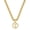 Gold A, variant on Stainless Steel Iced Out Letter Pendant Necklace A-Z 26 Capital Initial Alphabet Name Necklace Rope Chain Personalized Jewelry Gift for Women