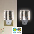 thumbnail image 2 of Yayeee LED Night Light for The Home Plug in With Light Sensors 2 Pack, Black Abstract Stripes, 2 of 6
