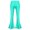 Lake Green, variant on YONGHS Kids Girls Shiny Dance Trousers Ruffle Hem Bell-bottom Jazz High Waist Long Pants A Gold 14