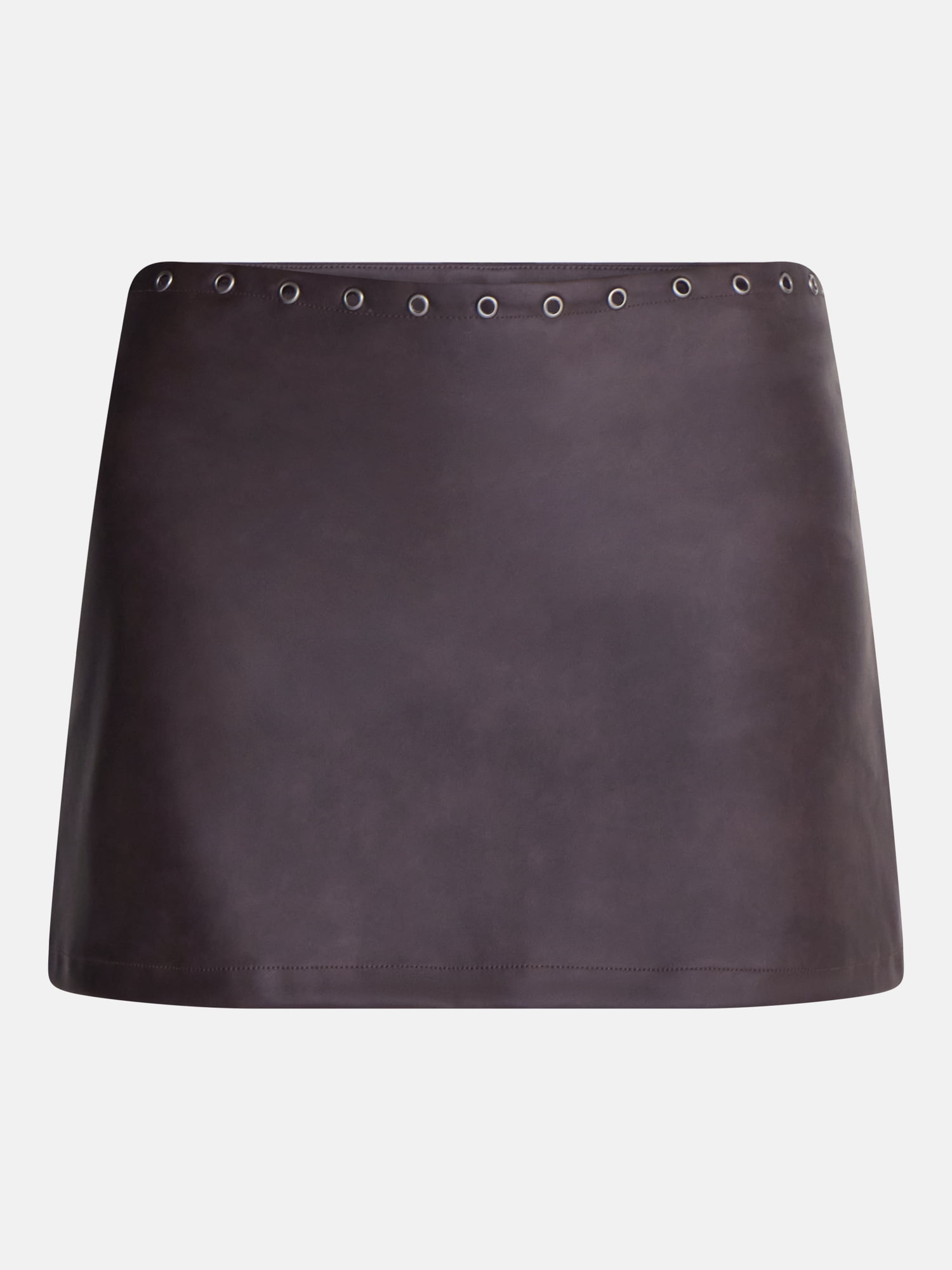 No Boundaries Grommet Faux Leather Mini Skirt, Women’s XXS-XXL