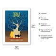 thumbnail image 2 of Madagascar - TAI (Transports Aériens Intercontinentaux) - Vintage Airline Travel Poster by F. Lesourt c.1950s - Fine Art Matte Paper Print (Unframed) 18x24in, 2 of 4